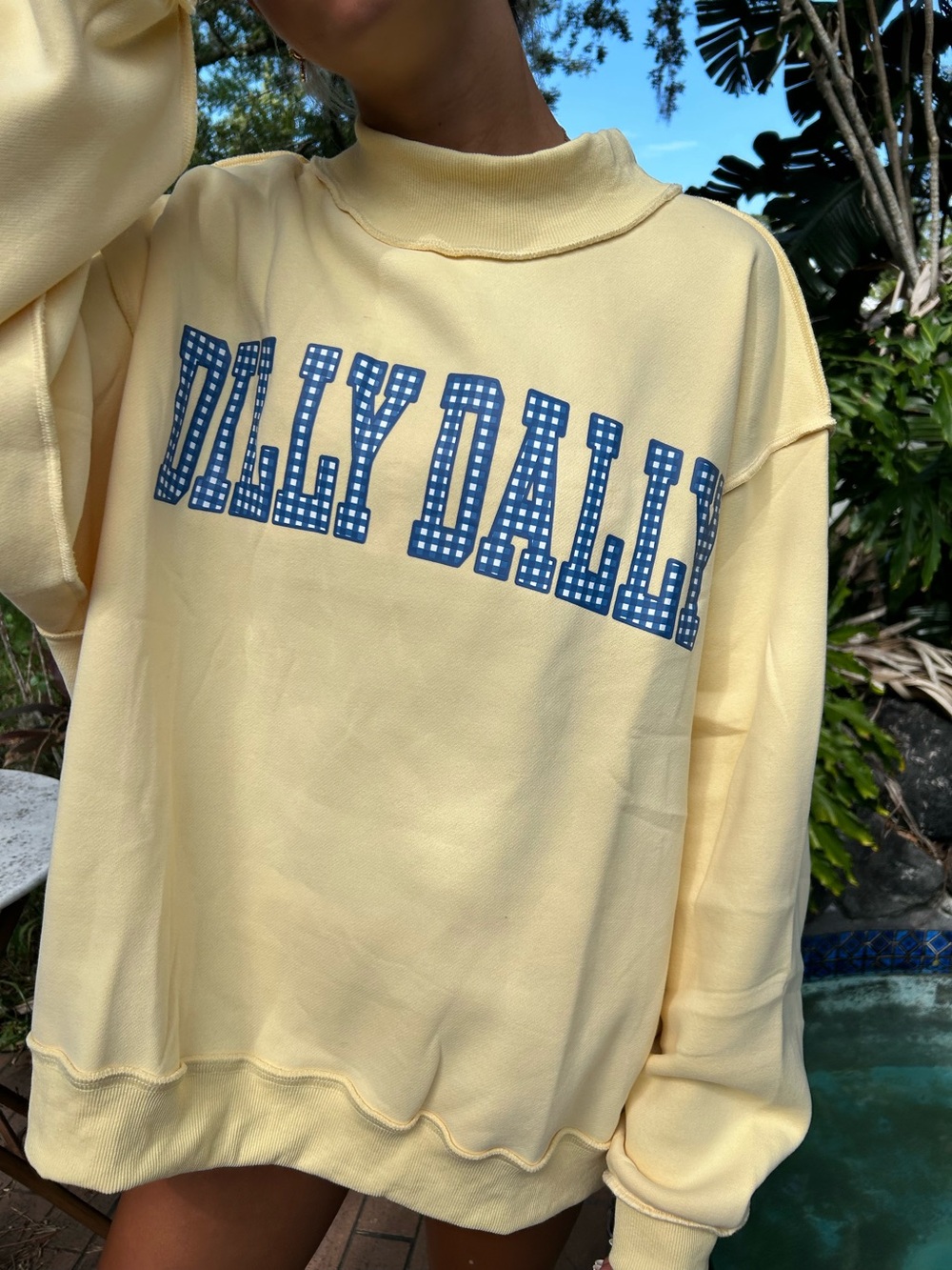 Butter mock neck Sweatshirt dilly dally - Picture 3 of 11